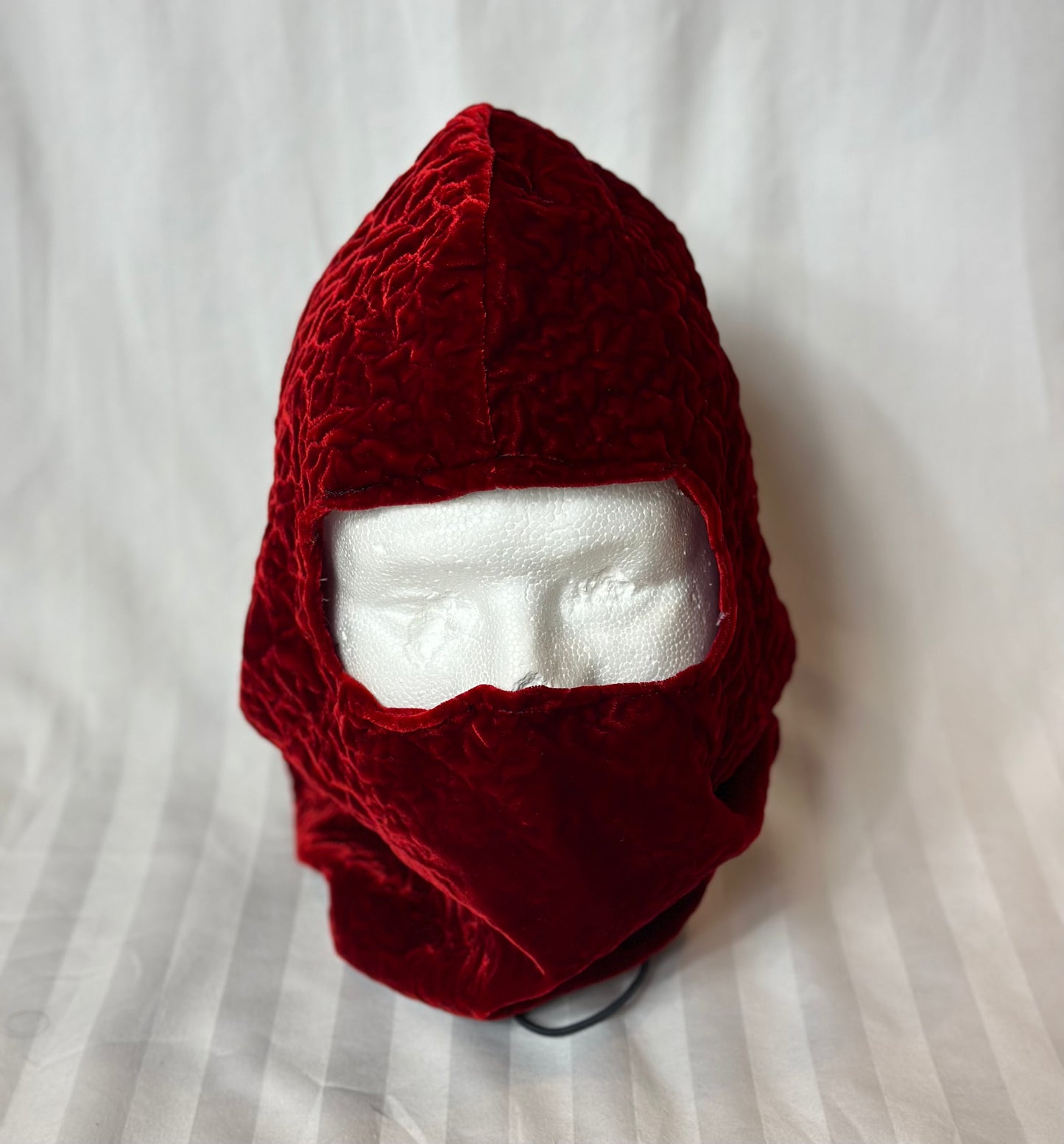 Red Velvet Balaclava Ski Mask
